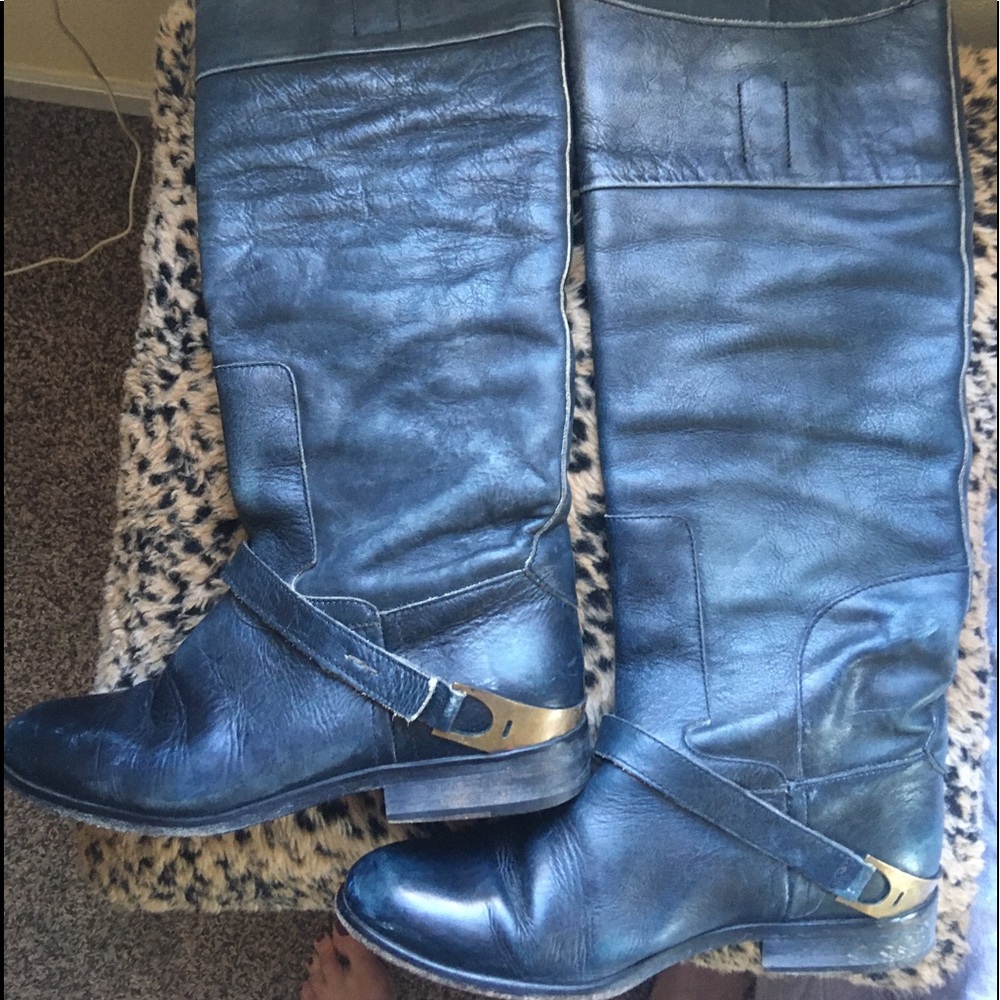 Golden Goose size 36 blue leather boots